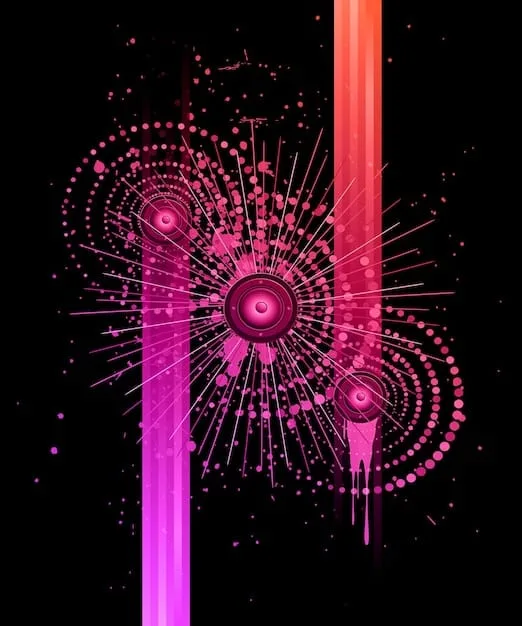 A digital art piece displaying abstract sound waves and geometric shapes in vivid neon colors, symbolizing the fusion of sounds in experimental bass music.