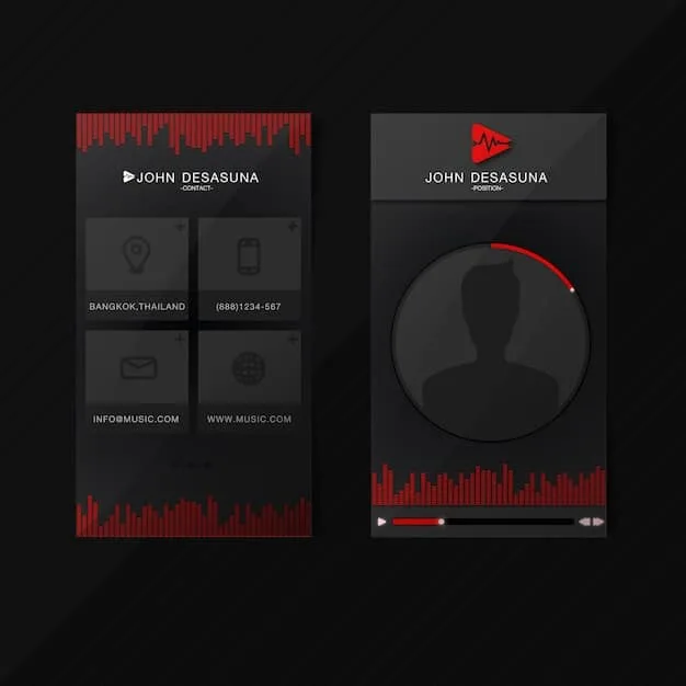 A sleek, modern EPK design displayed on a laptop screen, highlighting the