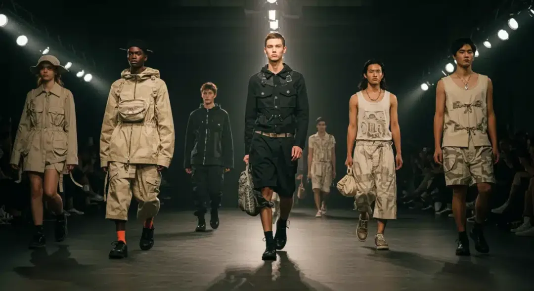 Models on runway displaying avant-garde underground fashion trends 2026 from US indie designers