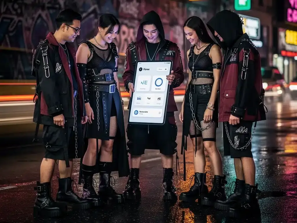Consumers interacting with emerging underground fashion e-commerce