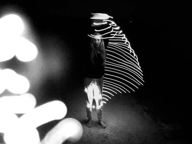 A black and white still from an avant-garde film, featuring surreal imagery and unconventional composition. The still captures a sense of mystery and experimentation, highlighting the film's unique visual style.