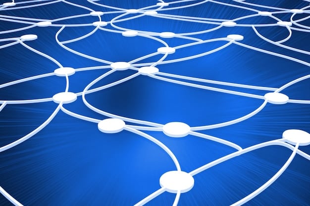 A graphic illustration displaying interconnected nodes forming a network, overlaid on a map of the United States. The nodes glow with different colors, representing various decentralized media platforms. The interconnectedness symbolizes the distributed and resilient nature of decentralized media.
