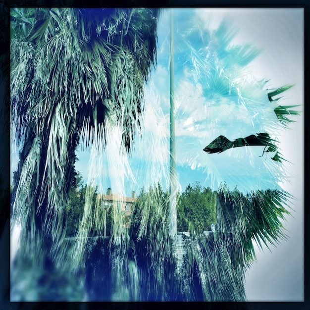 A split-screen image contrasting an original, pristine digital photograph with a heavily data-bent version of the same image, showcasing the transformative power of data manipulation in glitch art. The distorted image features vibrant color shifts, pixelation, and fragmented forms.