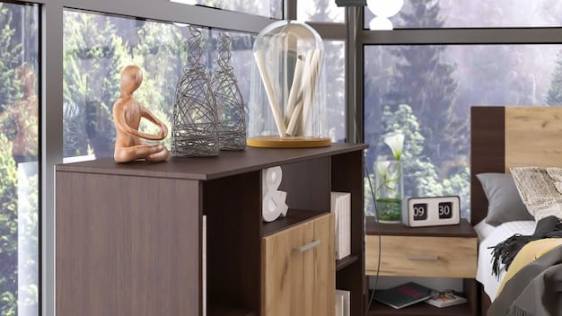 Interior of a well-organized tiny house, showcasing minimalist decor with multi-functional furniture and efficient storage solutions.