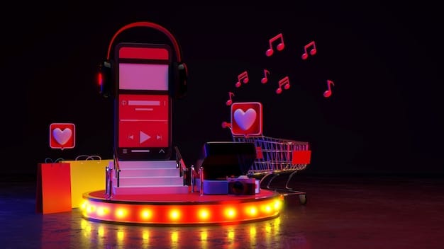 A visually appealing graphic promoting an emerging artist's virtual concert, showcasing the date, time, platform, and a call to action to purchase tickets, designed for sharing on social media.