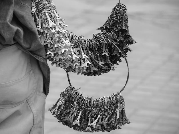 Close-up shot of unique, handcrafted accessories made through an underground fashion collaboration, showcasing intricate details and unconventional materials.