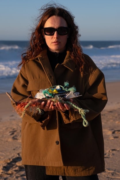A streetwear brand showcasing a collection made from recycled ocean plastic, with models posing against a backdrop of a beach. Highlight the vibrant colors and contemporary designs achievable with this material.