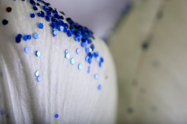 Close-up shot of a garment made from recycled plastic bottles. The texture is surprisingly soft and the design is modern and stylish, showcasing the potential of sustainable materials.