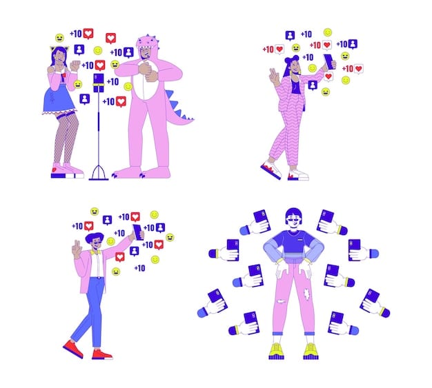 A stylized infographic showcasing various TikTok metrics like 