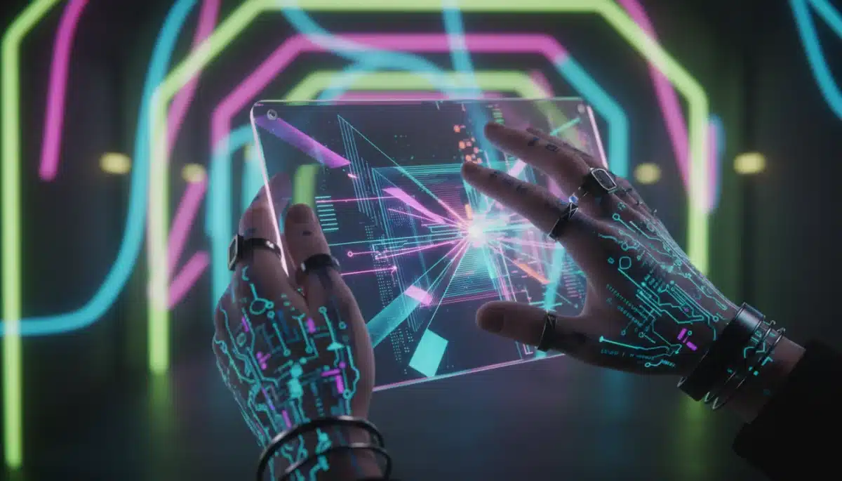 Digital art inspired tattoos and jewelry, reflecting emerging aesthetic subcultures.