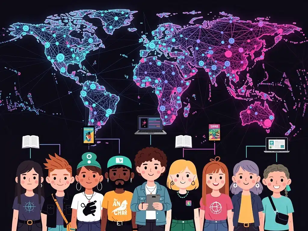 Global community and interconnectedness of digital zine platforms